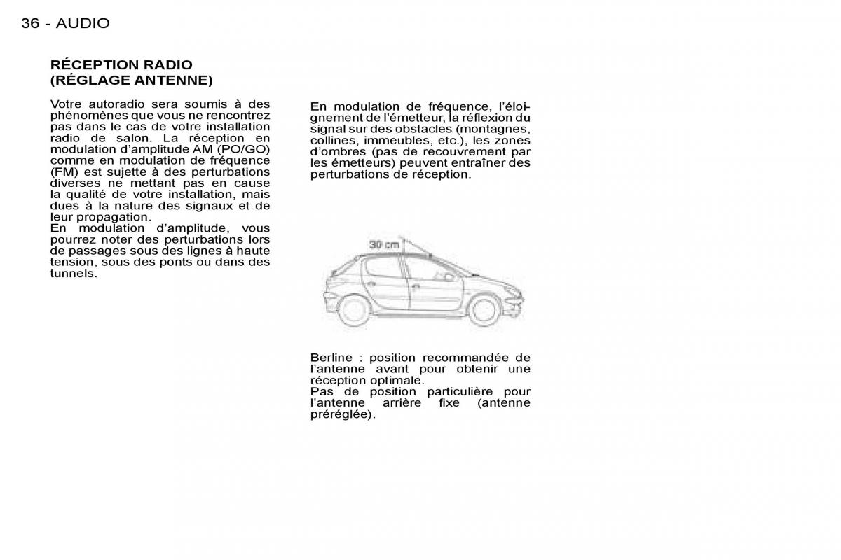 Peugeot 206 manuel du proprietaire / page 35