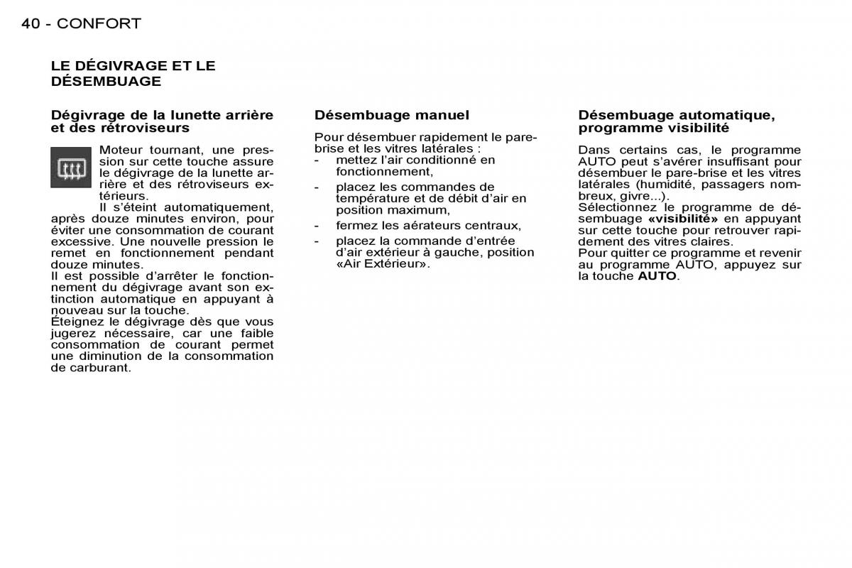 Peugeot 206 manuel du proprietaire / page 39