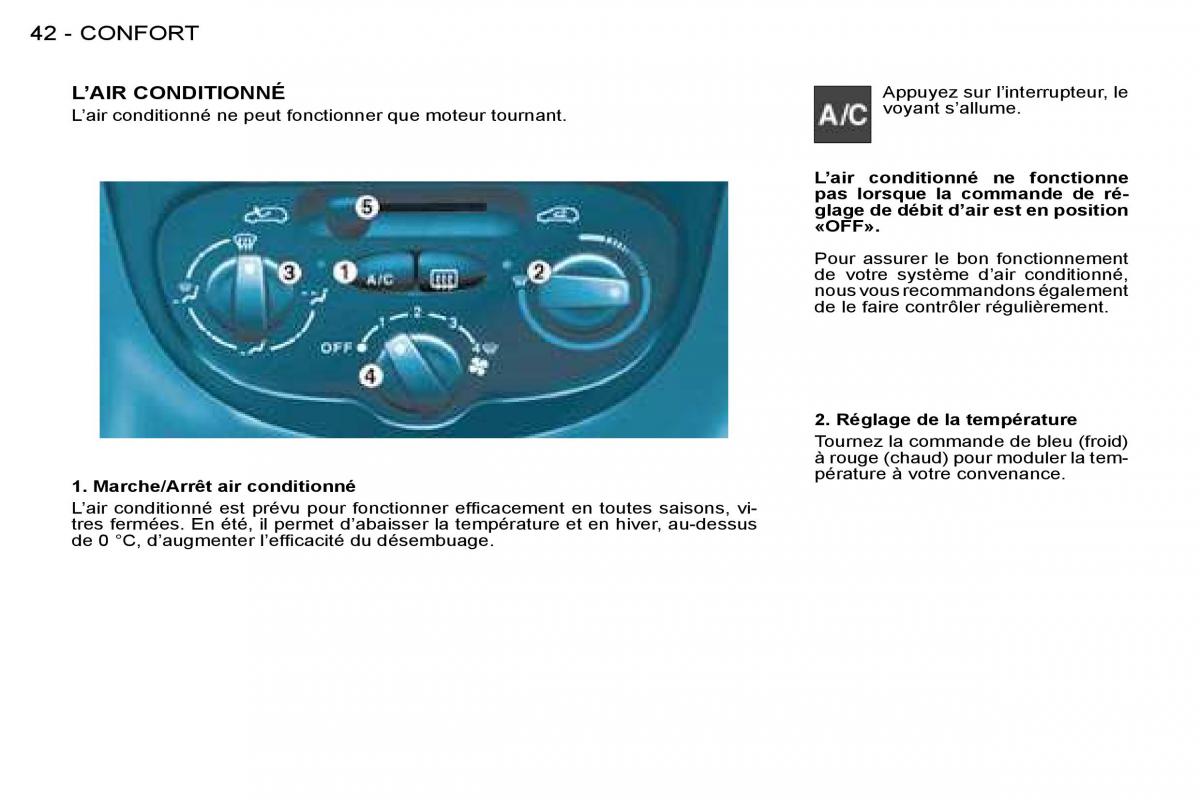 Peugeot 206 manuel du proprietaire / page 41