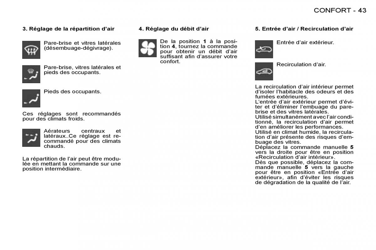Peugeot 206 manuel du proprietaire / page 42