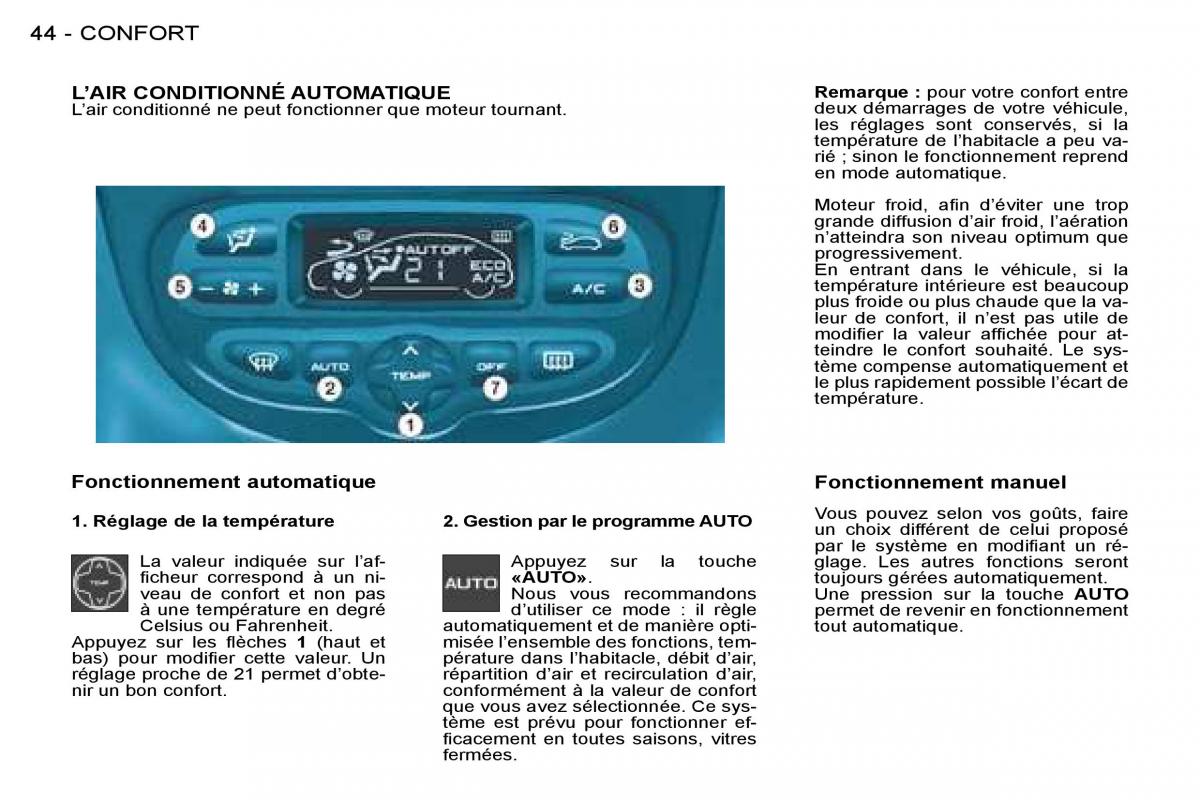 Peugeot 206 manuel du proprietaire / page 43