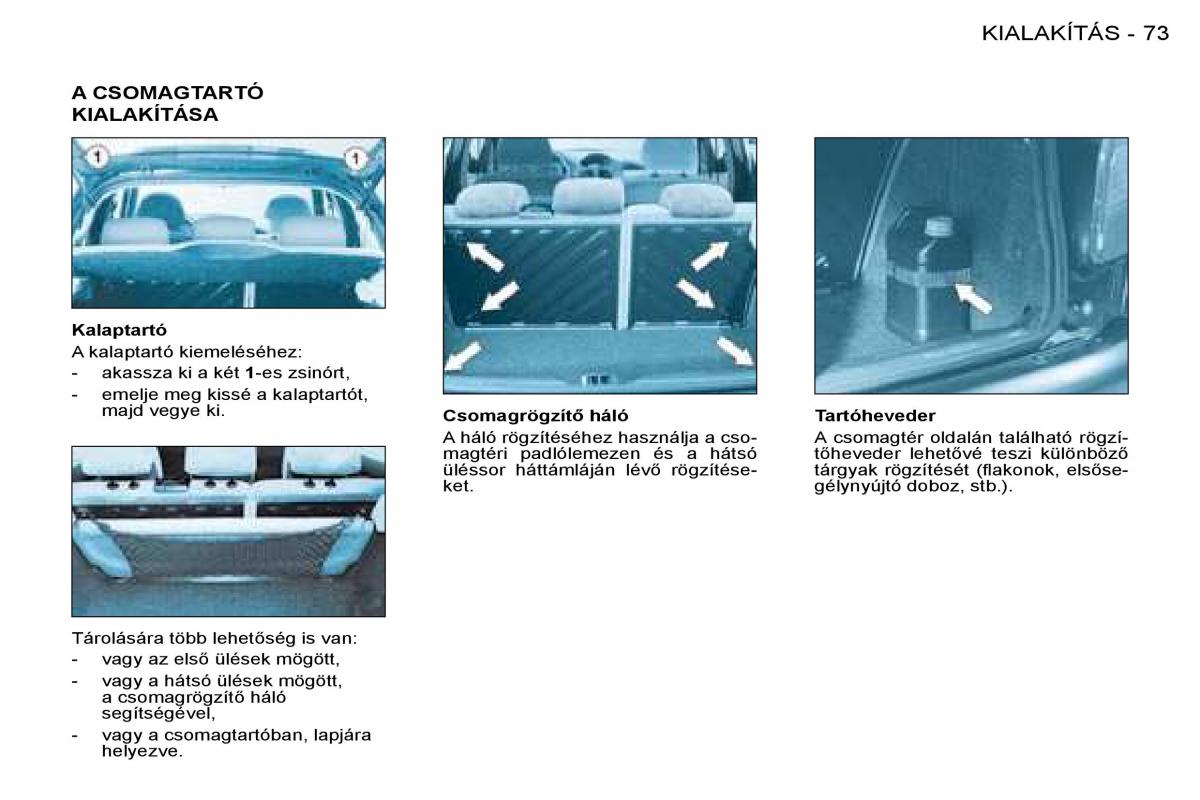 Peugeot 206 Kezelesi utmutato / page 77