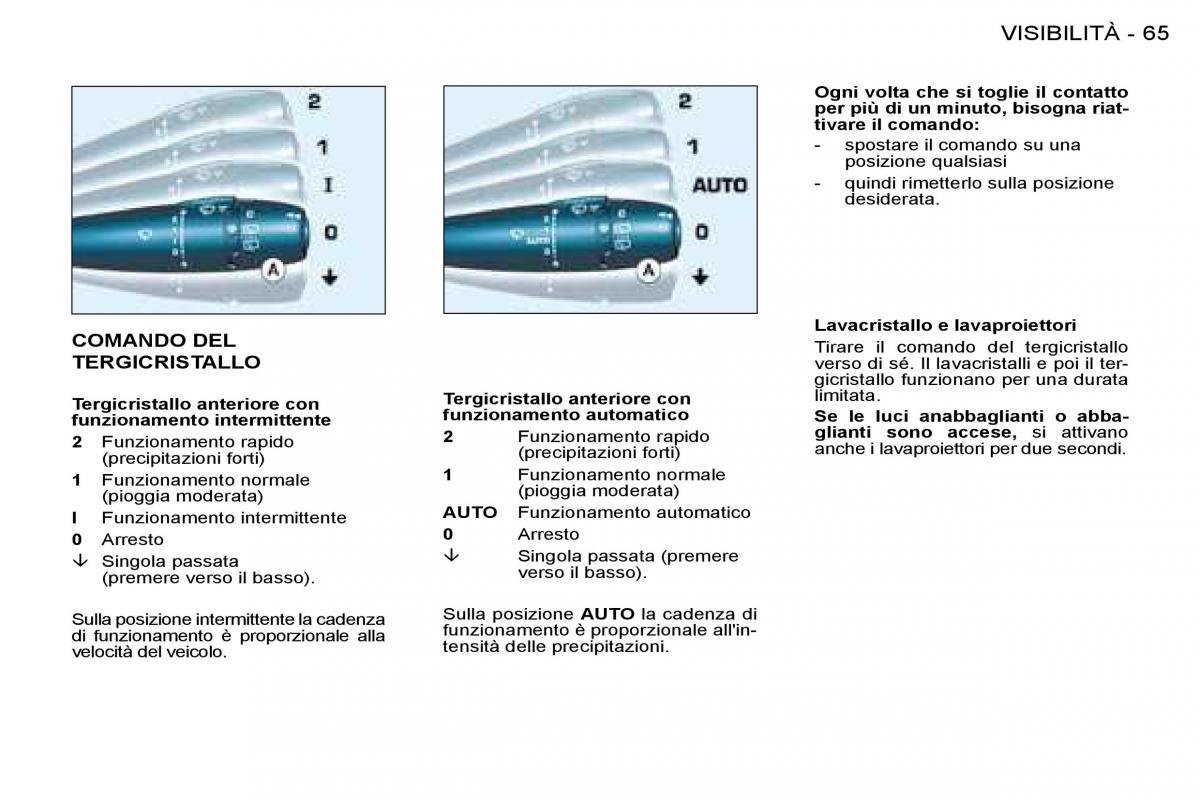 Peugeot 206 manuale del proprietario / page 67