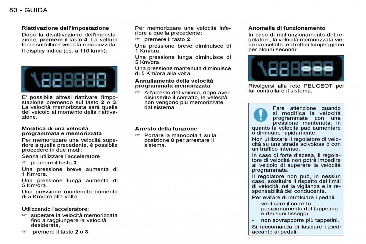 Peugeot 206 manuale del proprietario / page 83