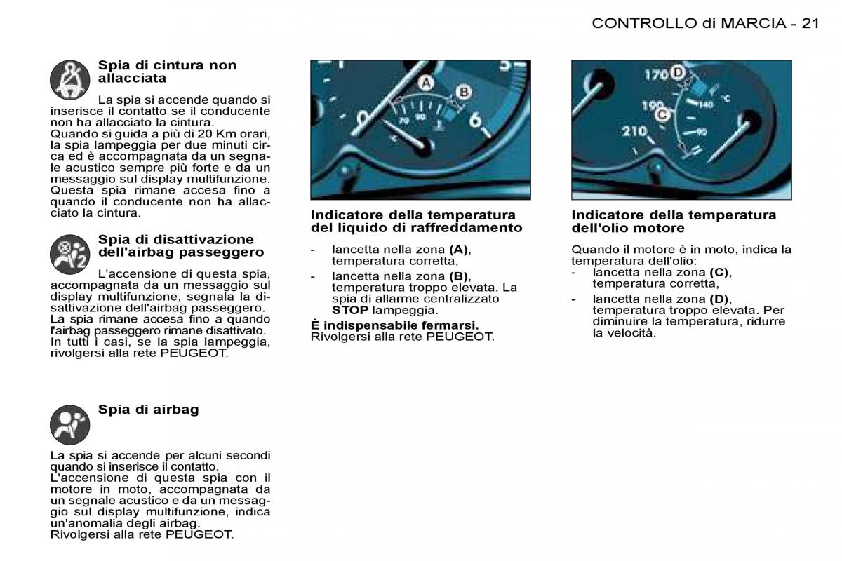 Peugeot 206 manuale del proprietario / page 18