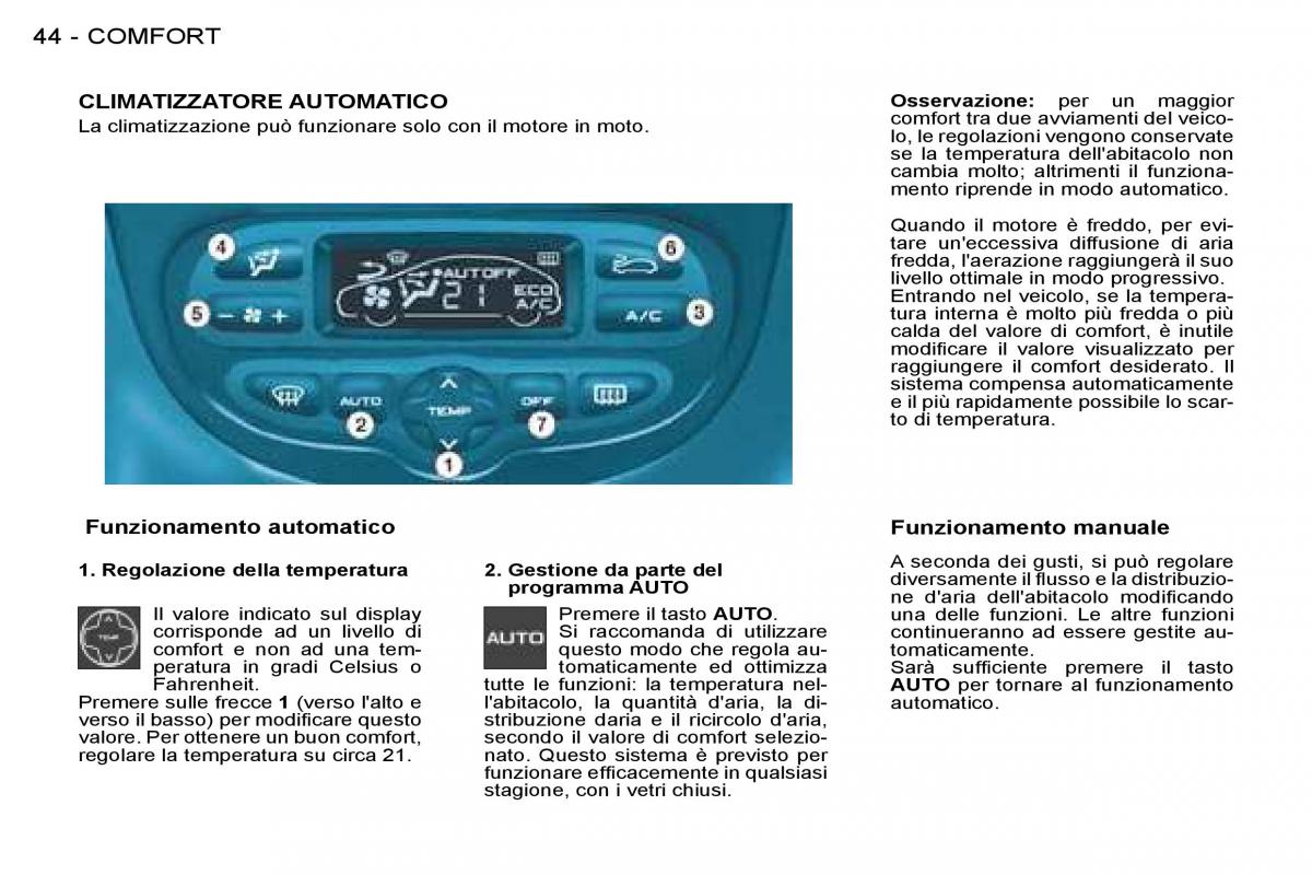 Peugeot 206 manuale del proprietario / page 43