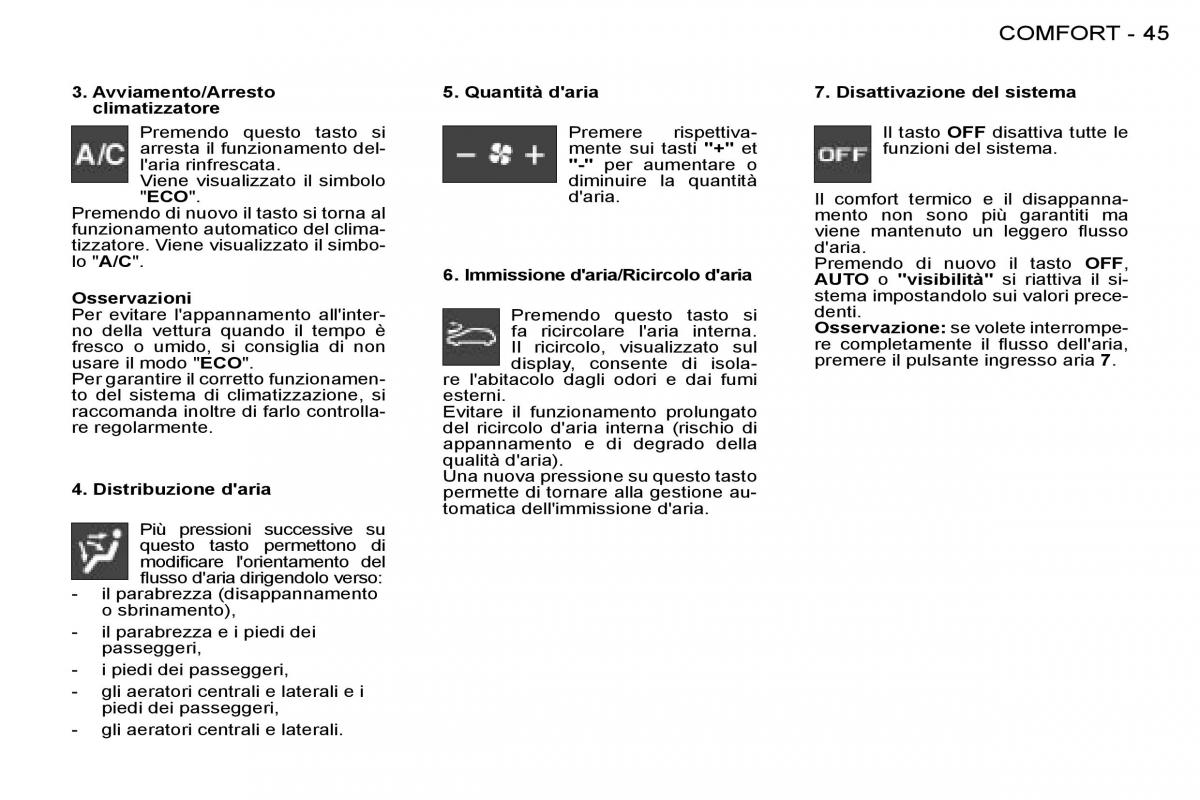 Peugeot 206 manuale del proprietario / page 44