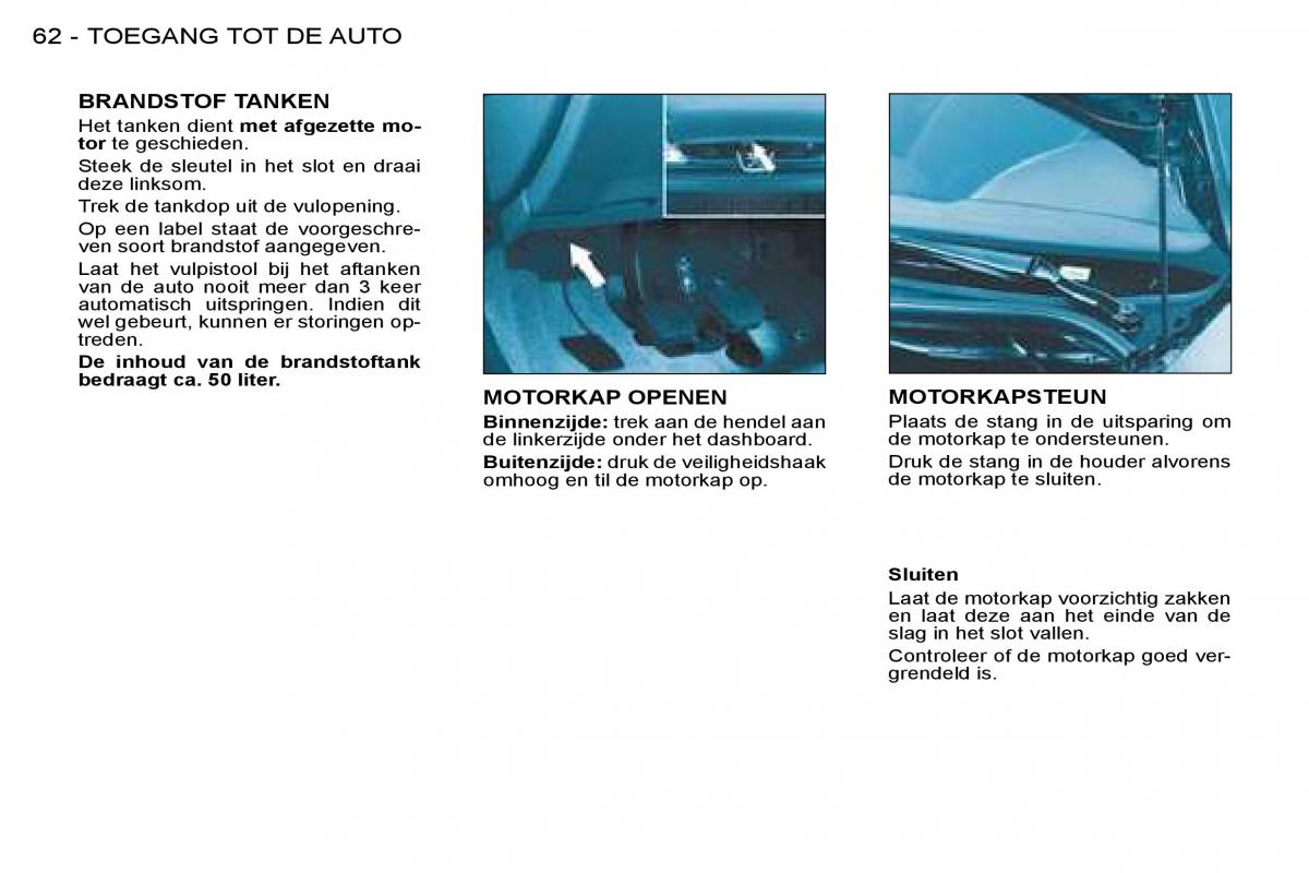 Peugeot 206 handleiding / page 65