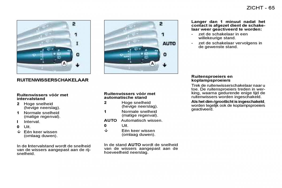 Peugeot 206 handleiding / page 69