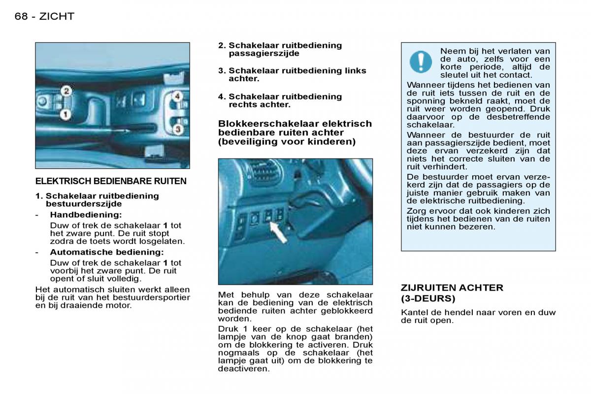 Peugeot 206 handleiding / page 72