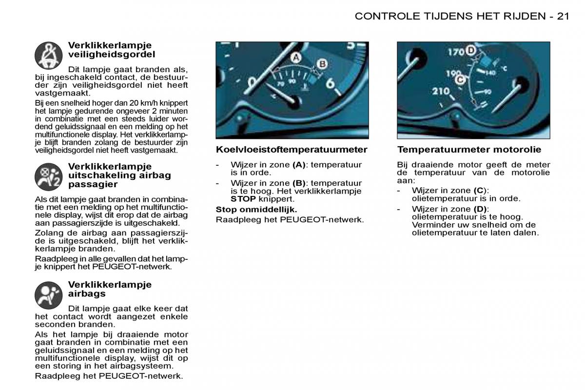 Peugeot 206 handleiding / page 18