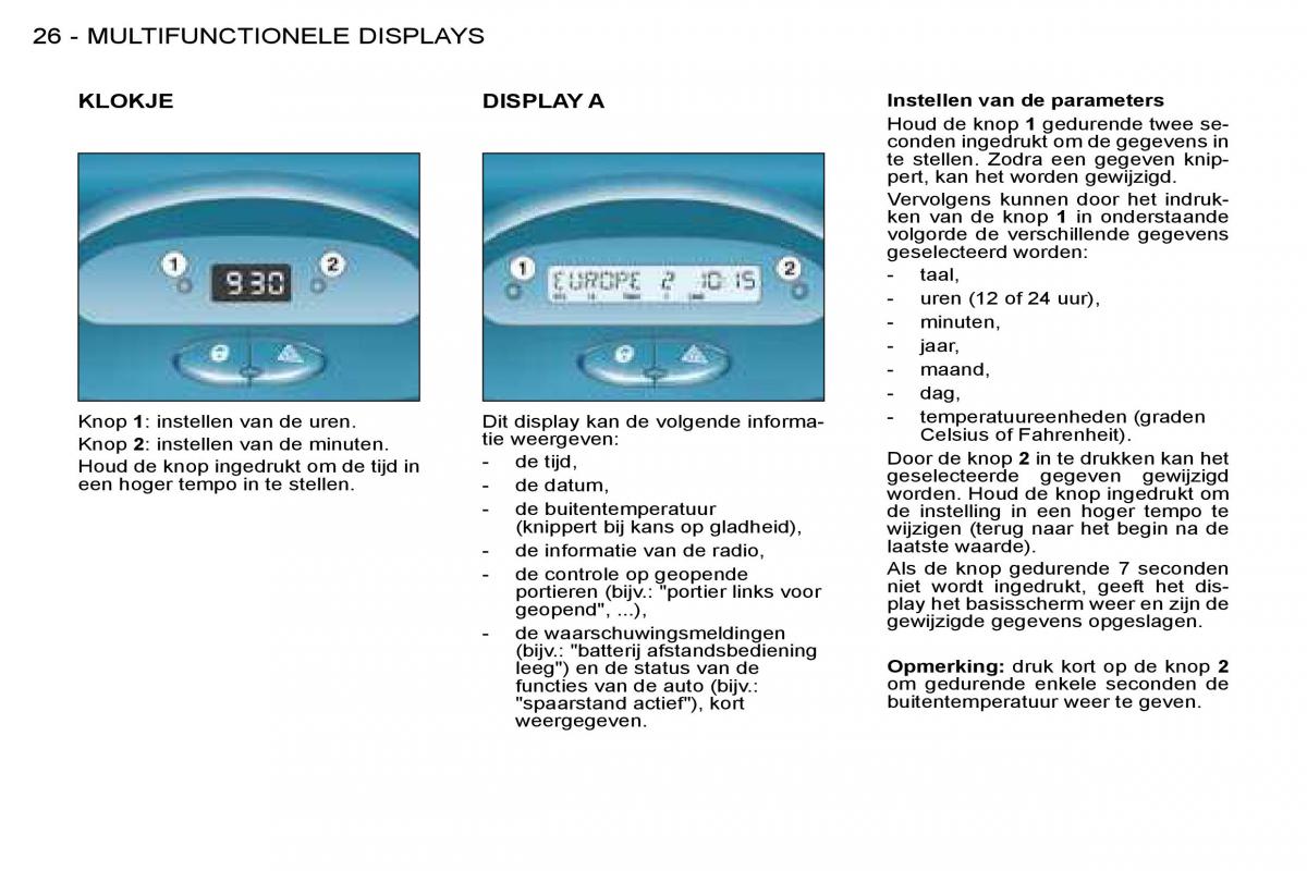 Peugeot 206 handleiding / page 24