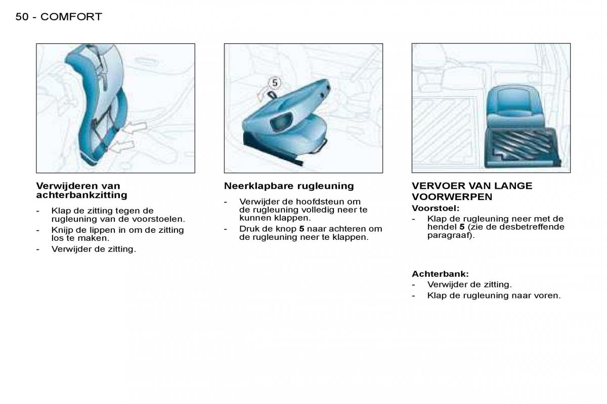 Peugeot 206 handleiding / page 50