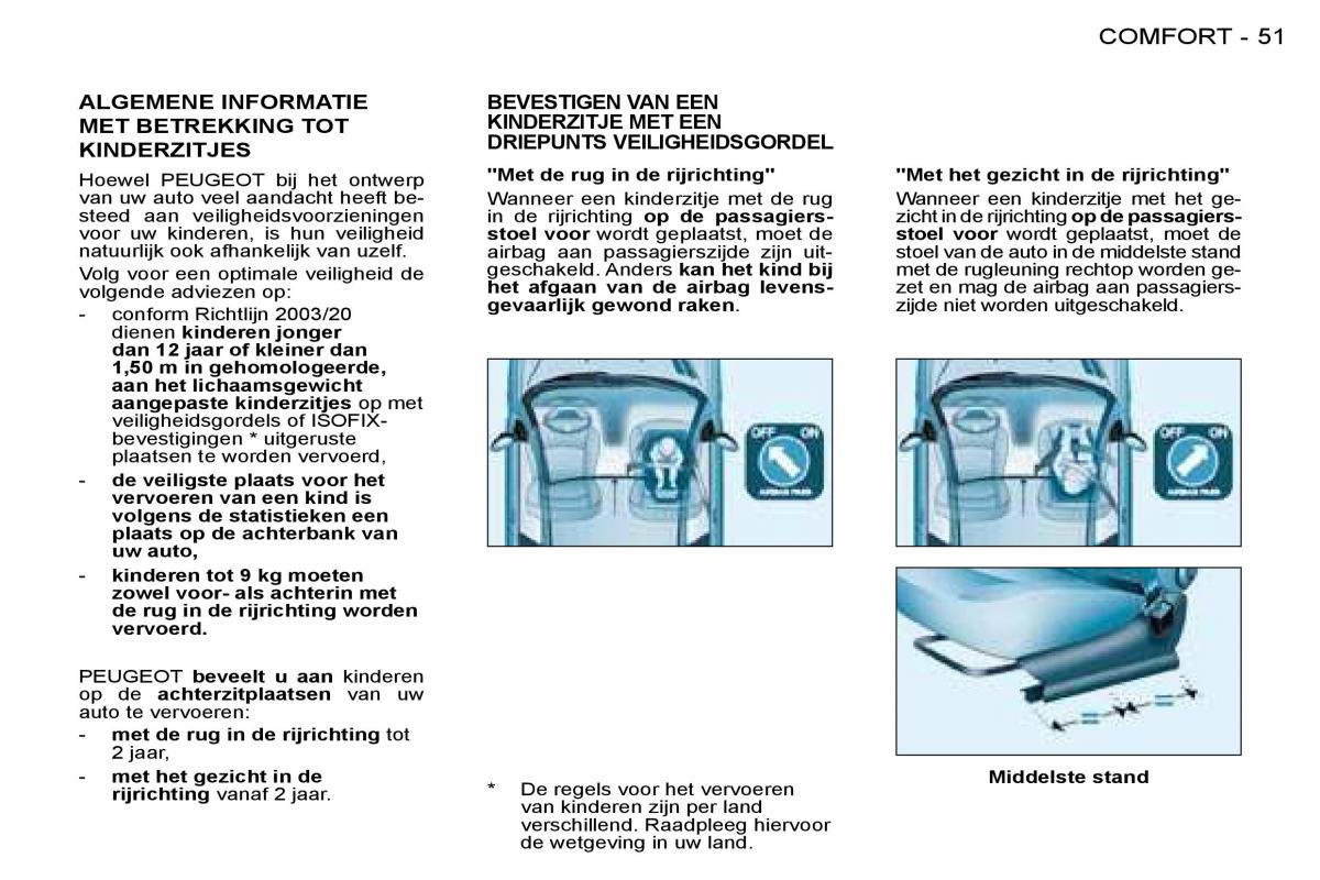 Peugeot 206 handleiding / page 52