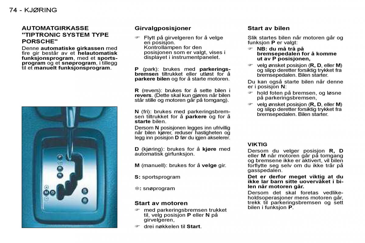 Peugeot 206 bruksanvisningen / page 78