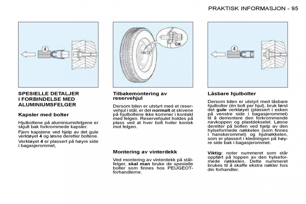 Peugeot 206 bruksanvisningen / page 101