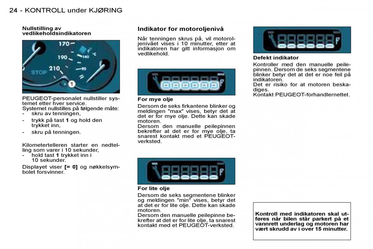 Peugeot 206 bruksanvisningen / page 22