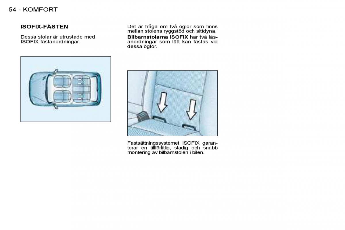 Peugeot 206 instruktionsbok / page 57