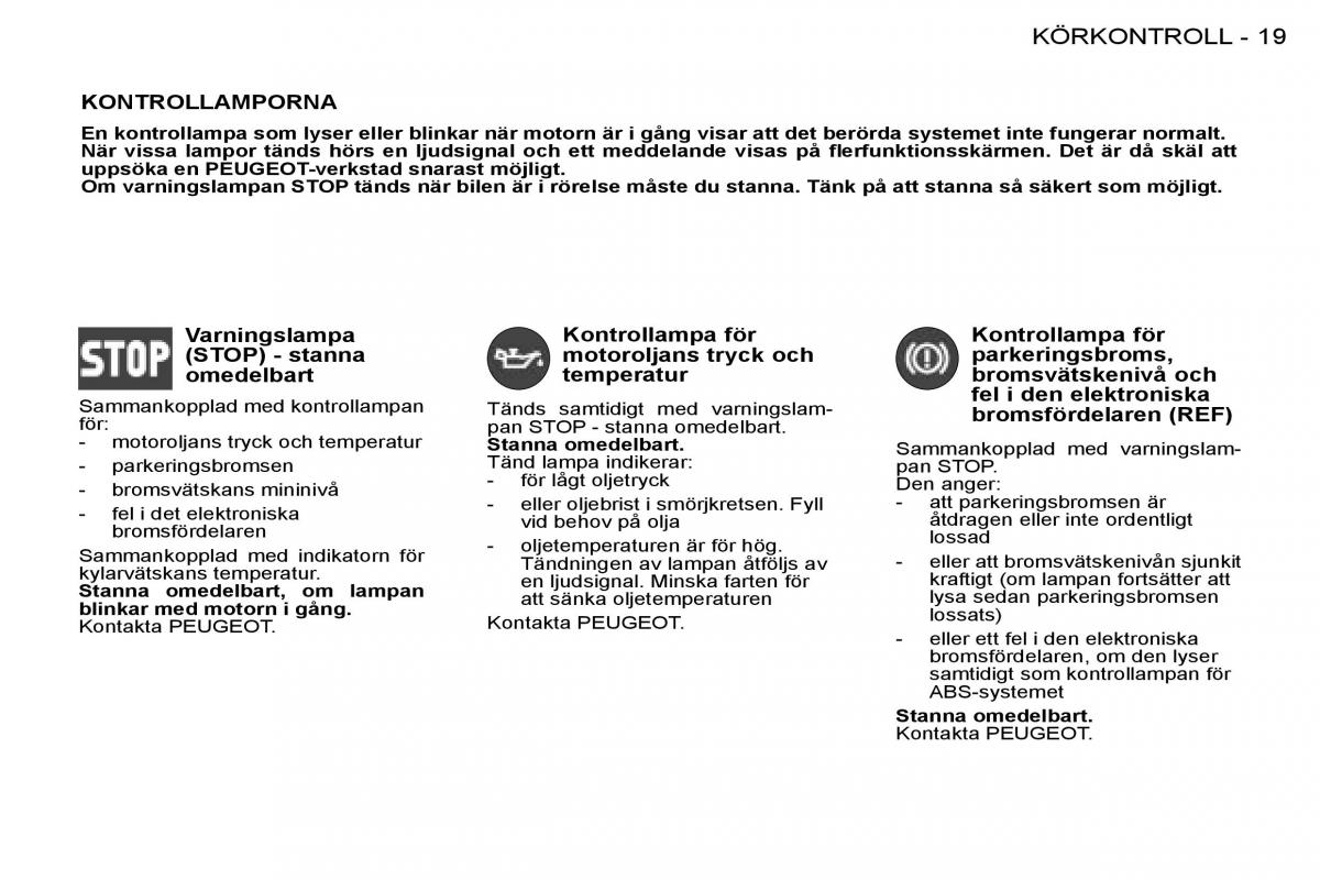 Peugeot 206 instruktionsbok / page 16