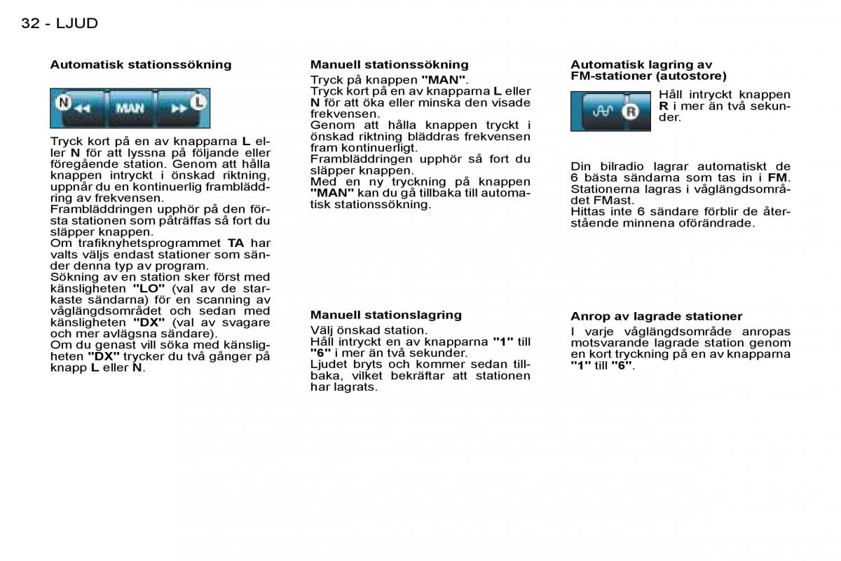 Peugeot 206 instruktionsbok / page 31