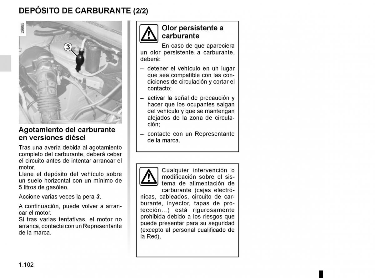 Renault Master III 3 manual del propietario / page 108