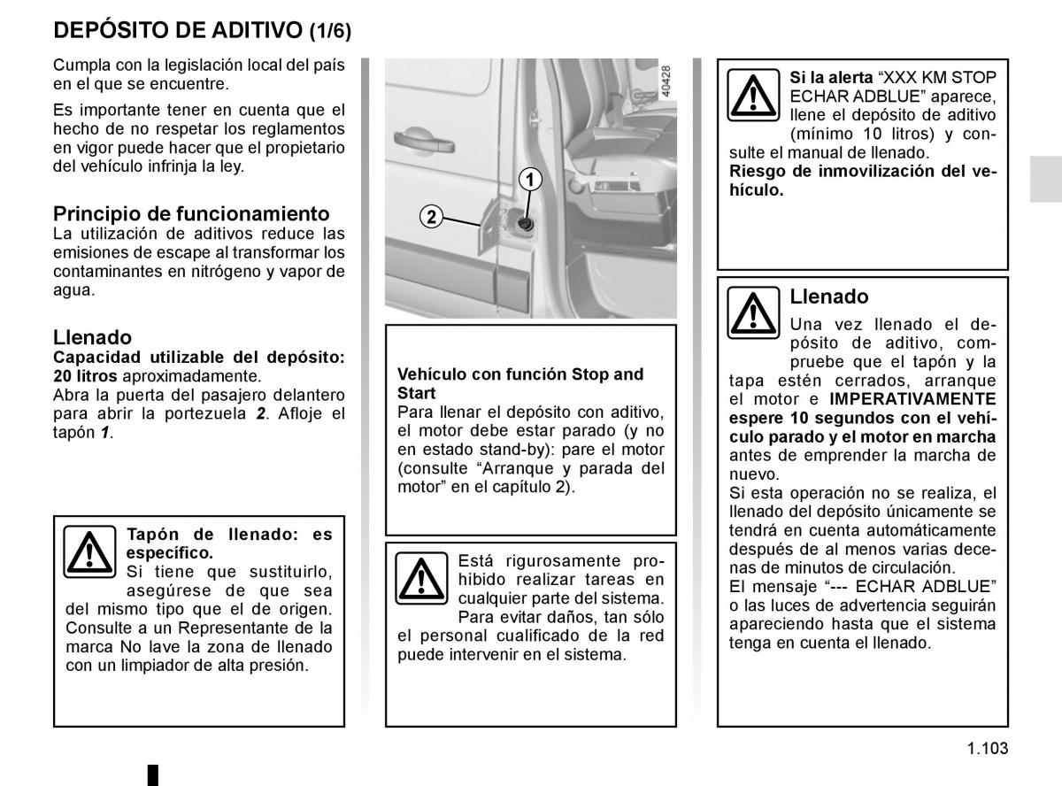 Renault Master III 3 manual del propietario / page 109