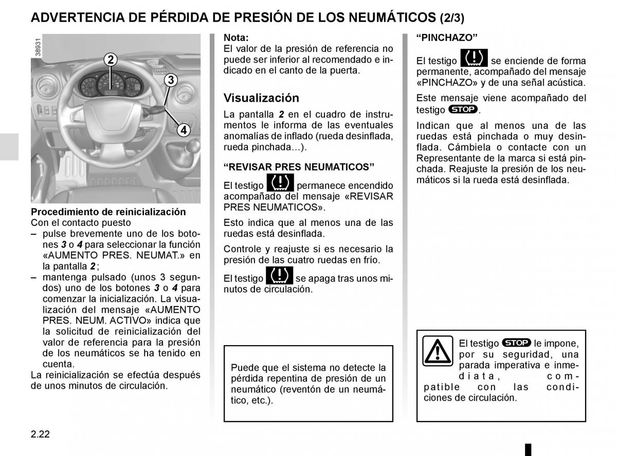 Renault Master III 3 manual del propietario / page 136