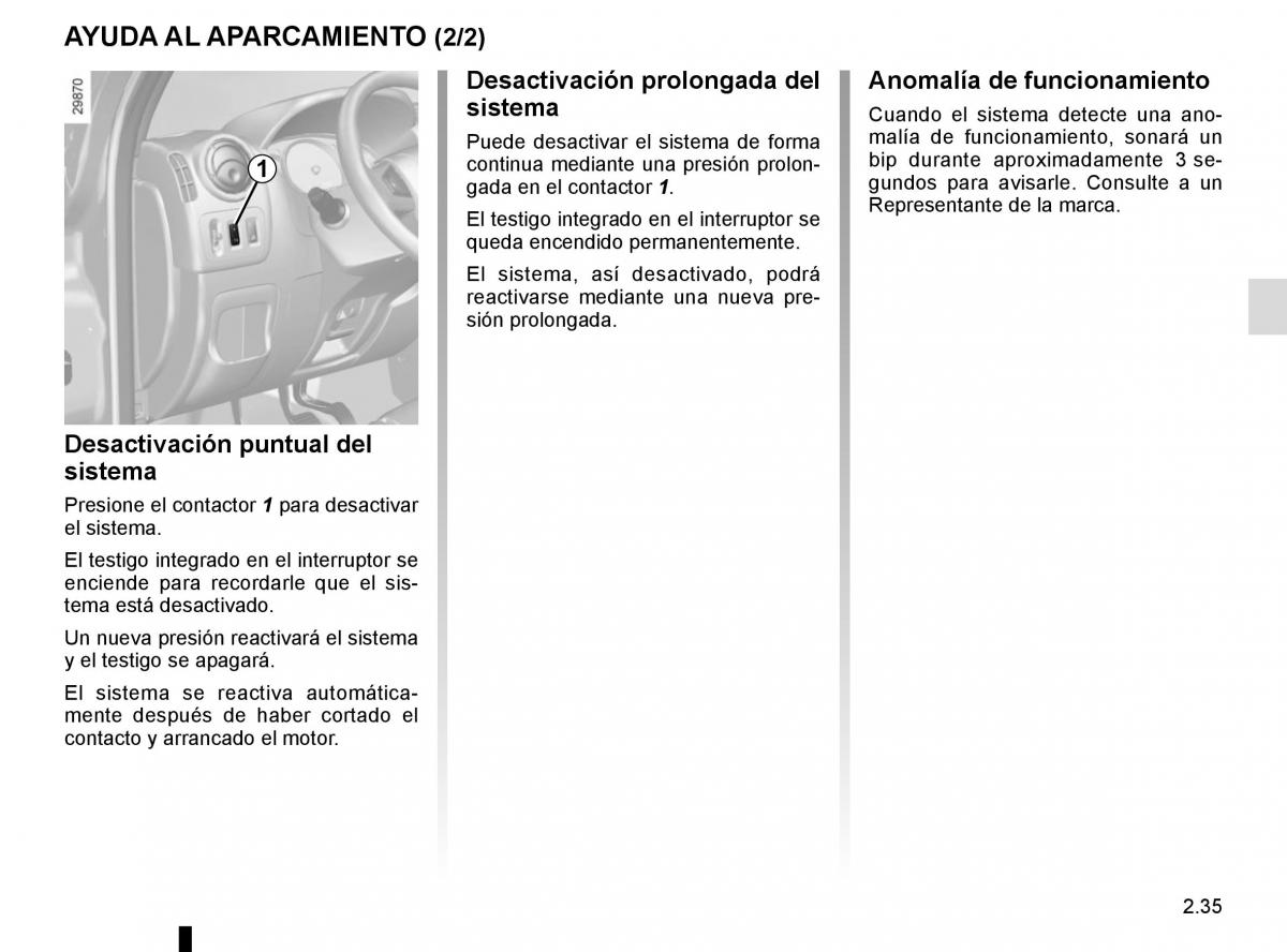 Renault Master III 3 manual del propietario / page 149