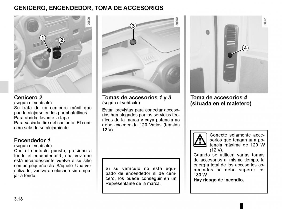 Renault Master III 3 manual del propietario / page 178