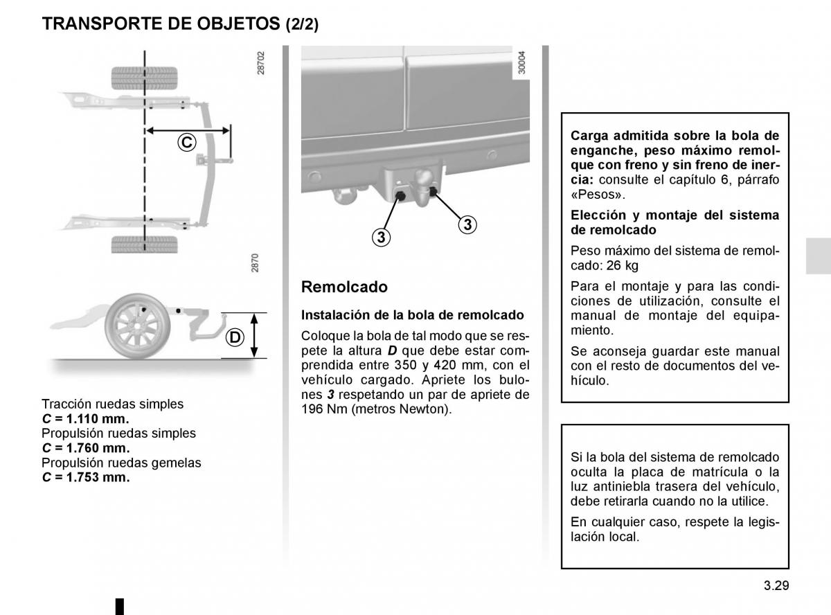 Renault Master III 3 manual del propietario / page 189