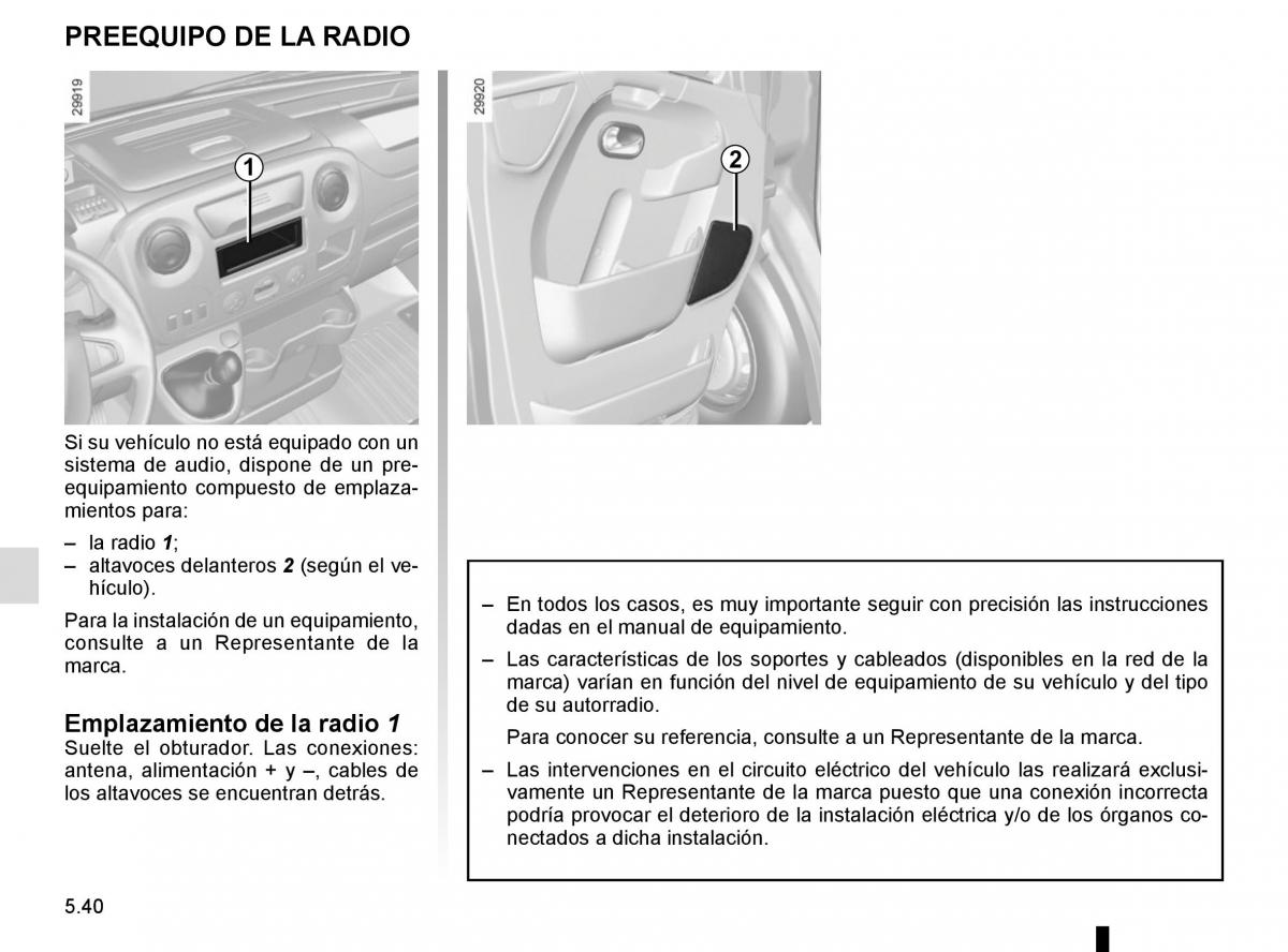 Renault Master III 3 manual del propietario / page 248