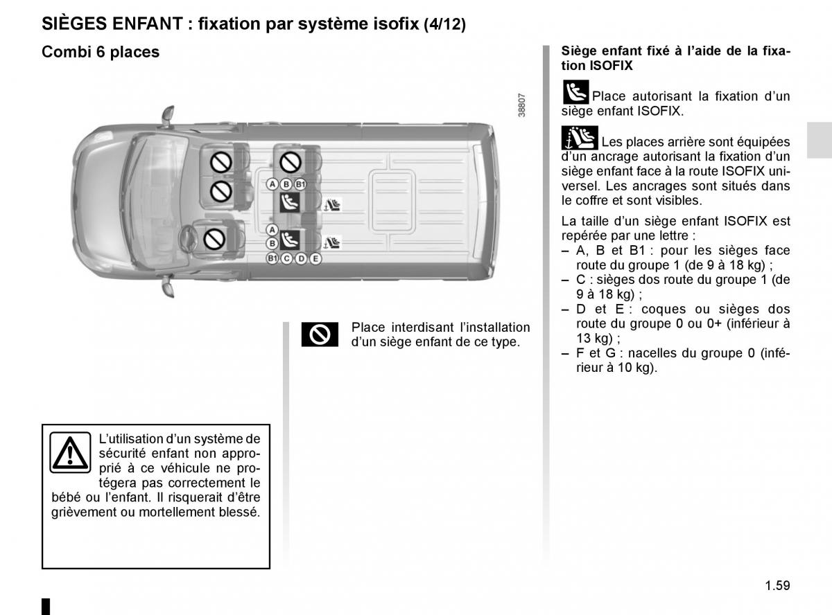 Renault Master III 3 manuel du proprietaire / page 65