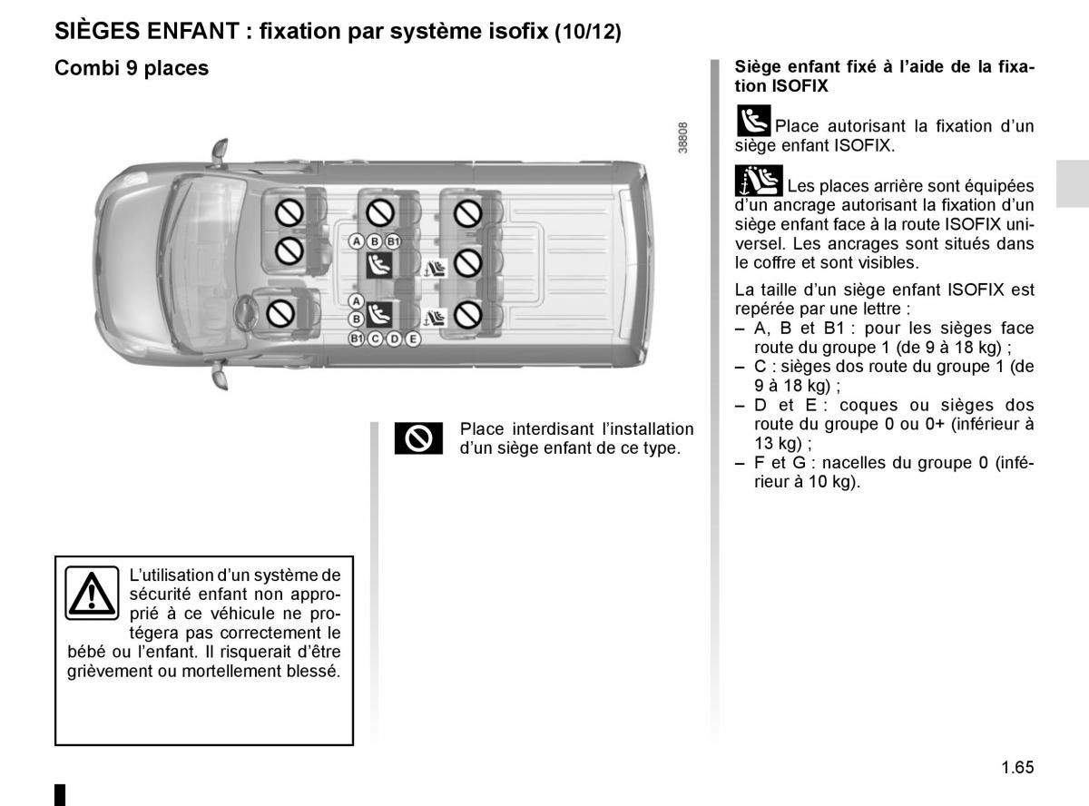 Renault Master III 3 manuel du proprietaire / page 71