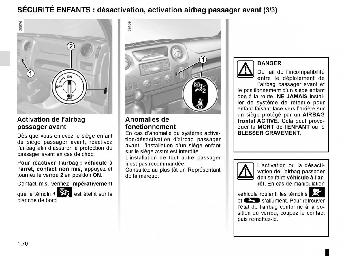 Renault Master III 3 manuel du proprietaire / page 76