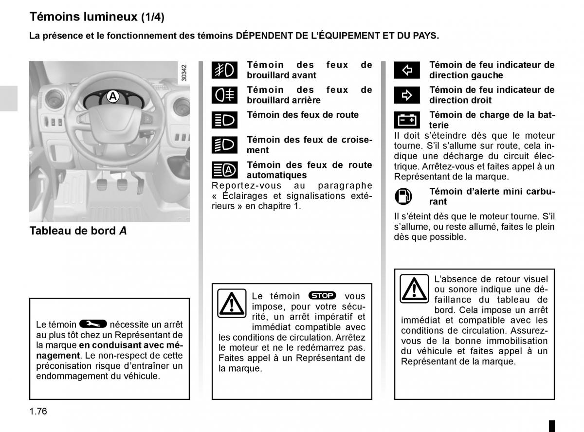 Renault Master III 3 manuel du proprietaire / page 82