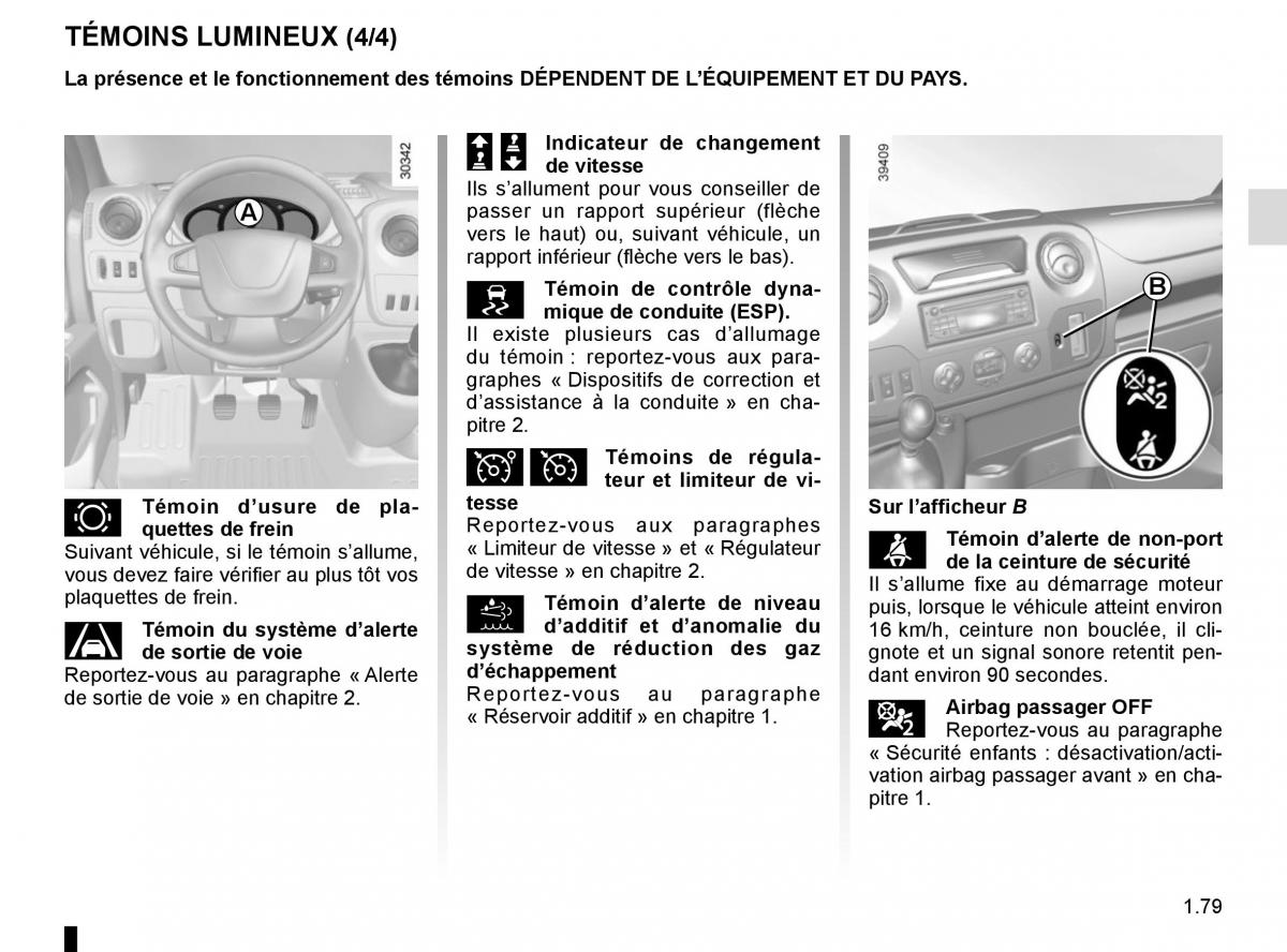 Renault Master III 3 manuel du proprietaire / page 85