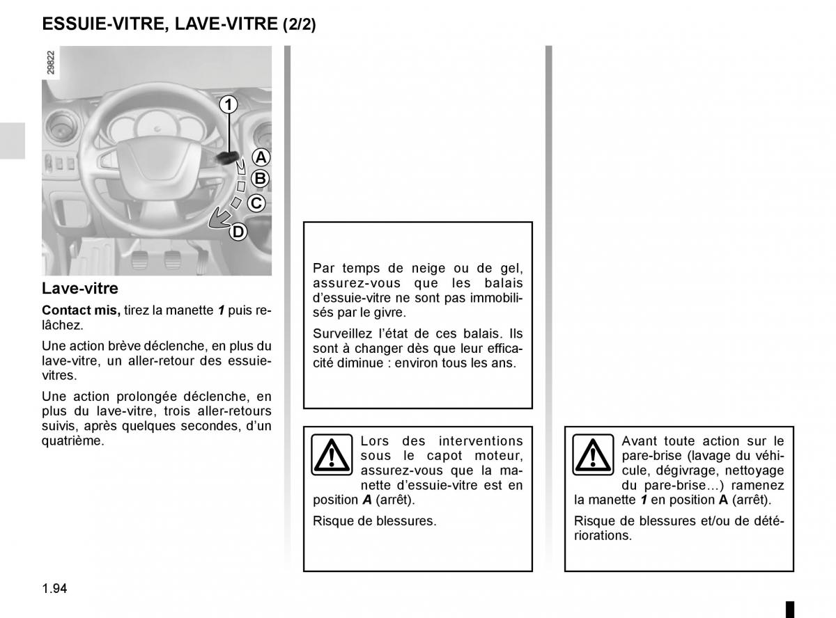 Renault Master III 3 manuel du proprietaire / page 100