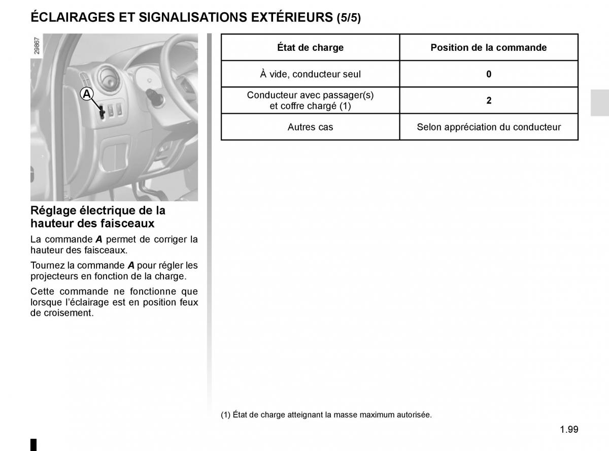 Renault Master III 3 manuel du proprietaire / page 105