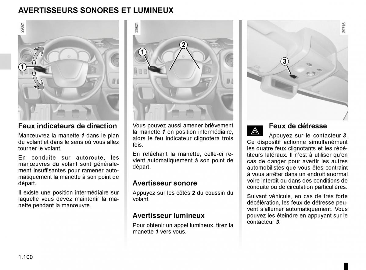 Renault Master III 3 manuel du proprietaire / page 106