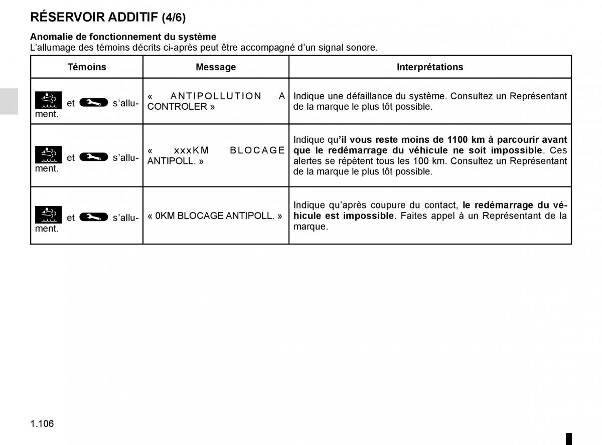 Renault Master III 3 manuel du proprietaire / page 112