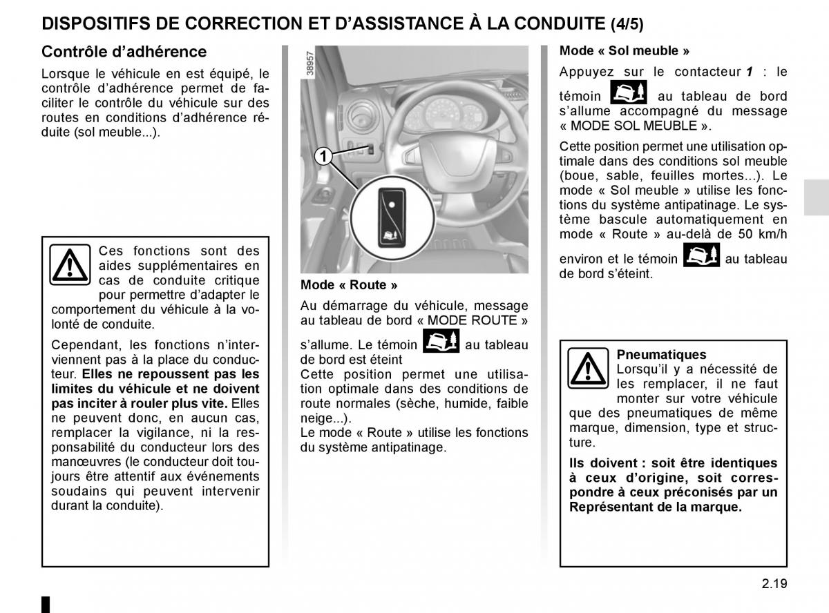 Renault Master III 3 manuel du proprietaire / page 133