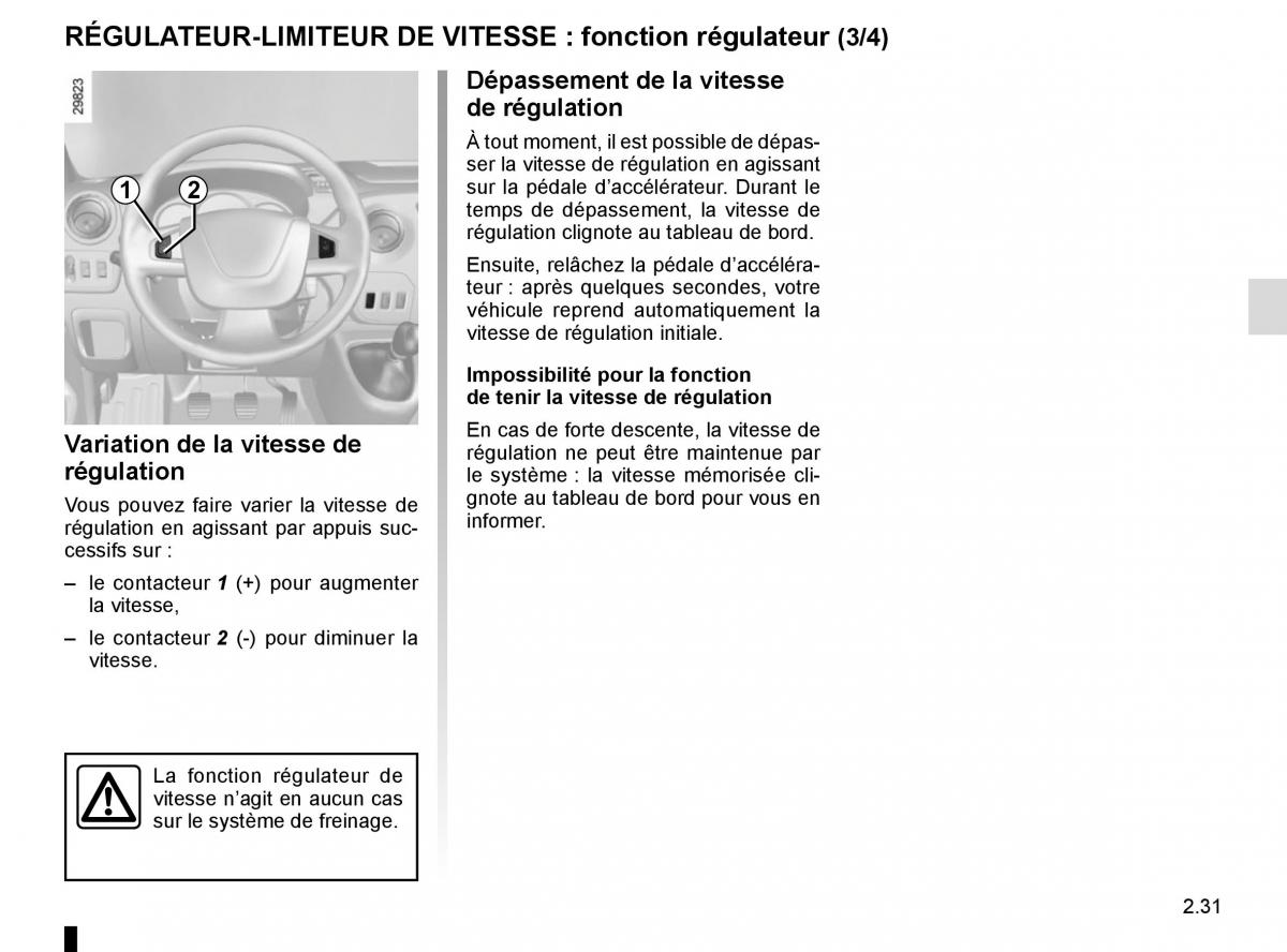 Renault Master III 3 manuel du proprietaire / page 145