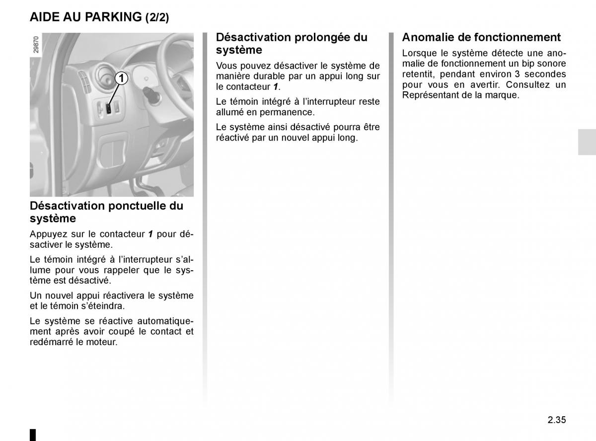 Renault Master III 3 manuel du proprietaire / page 149