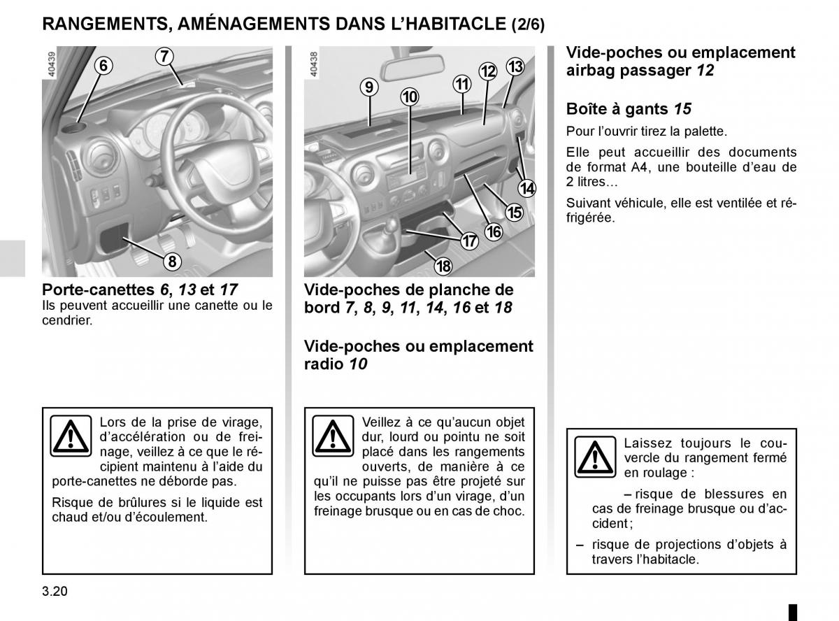 Renault Master III 3 manuel du proprietaire / page 180