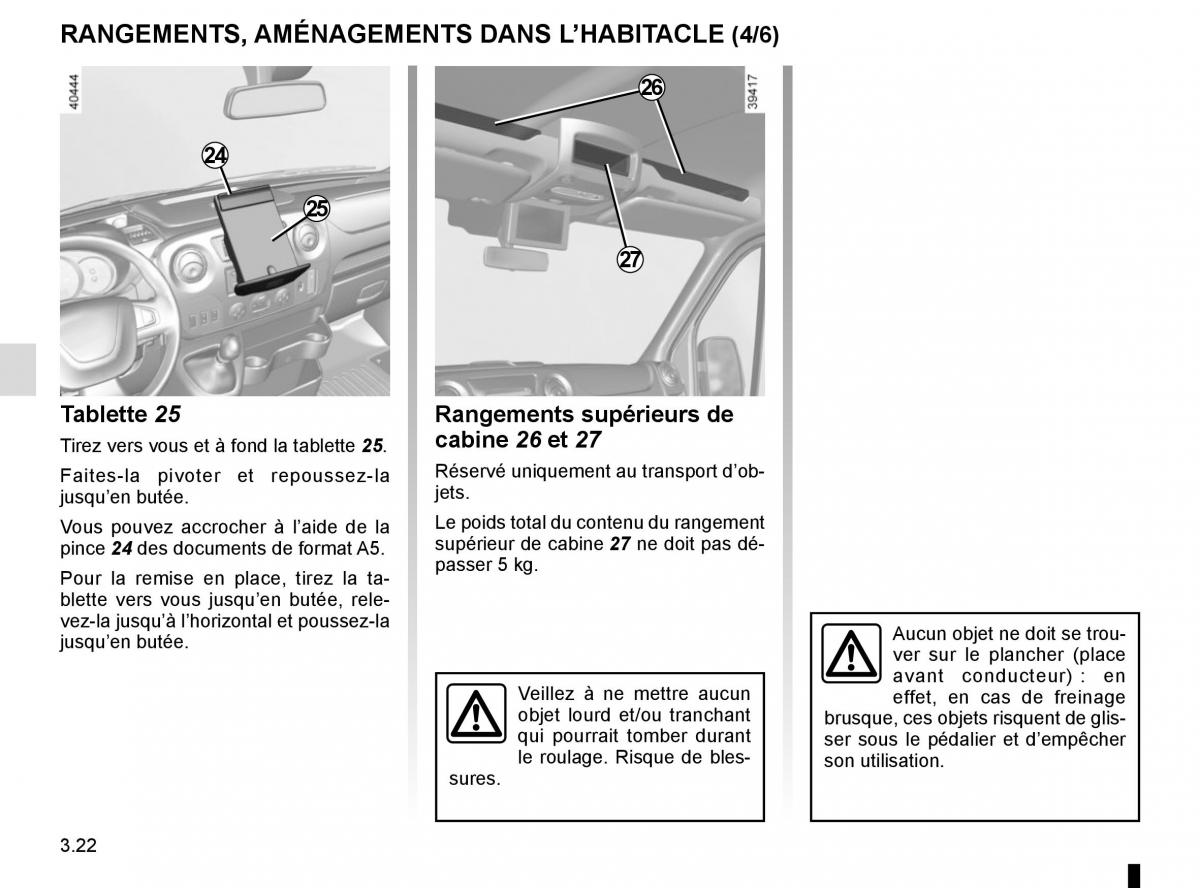 Renault Master III 3 manuel du proprietaire / page 182