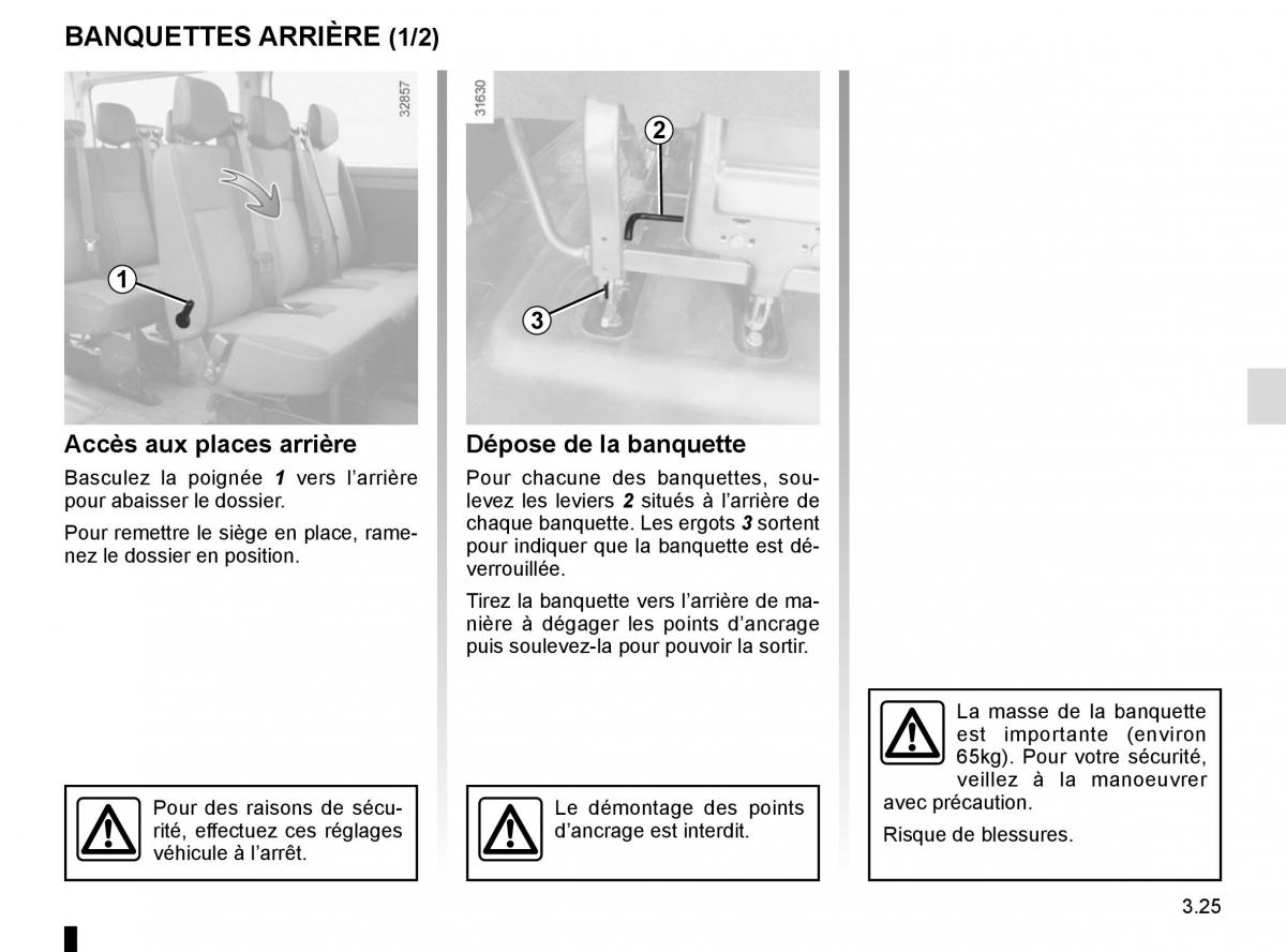 Renault Master III 3 manuel du proprietaire / page 185