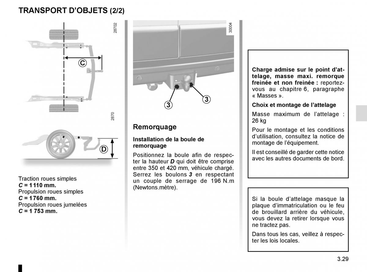 Renault Master III 3 manuel du proprietaire / page 189