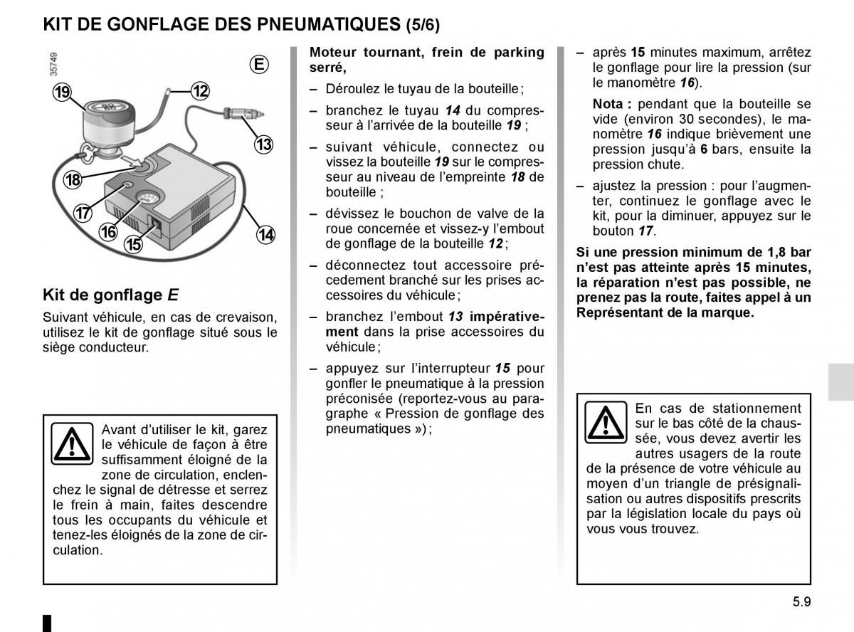 Renault Master III 3 manuel du proprietaire / page 217