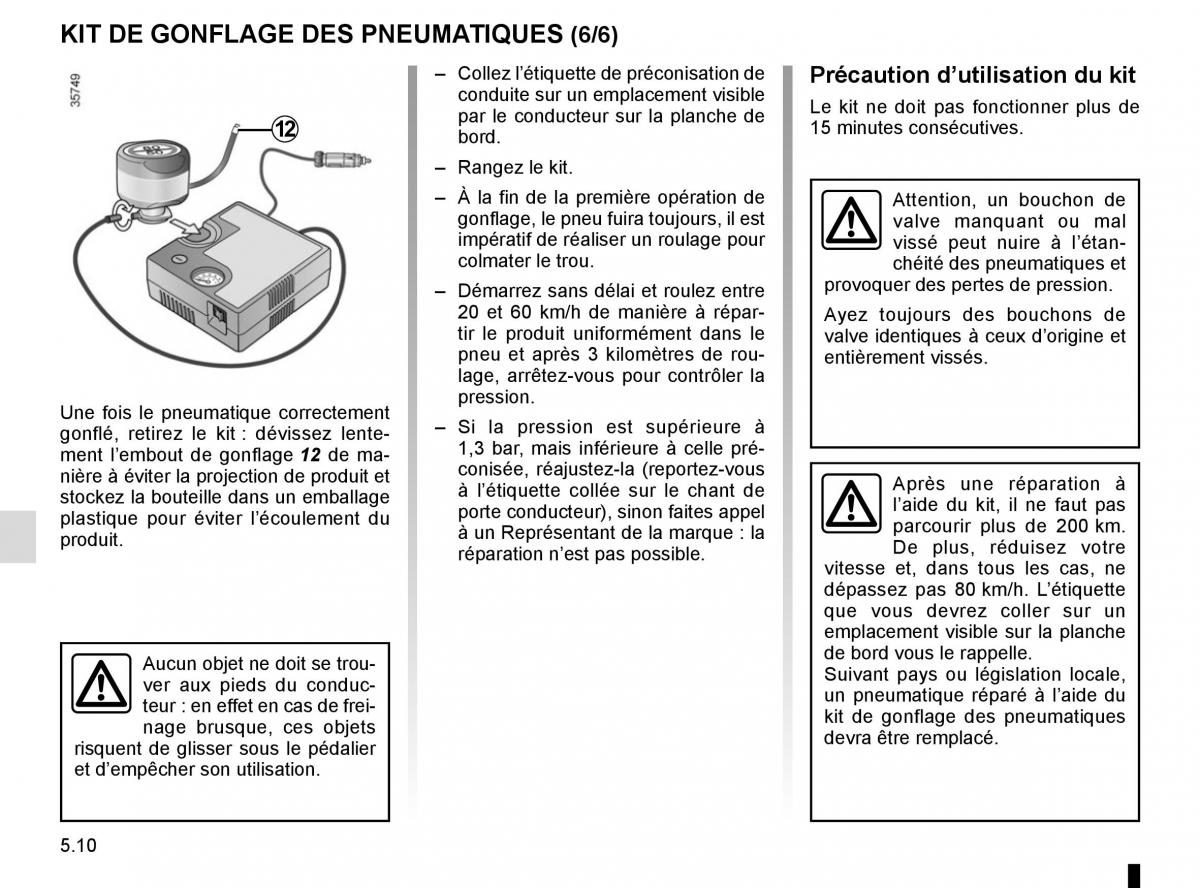 Renault Master III 3 manuel du proprietaire / page 218