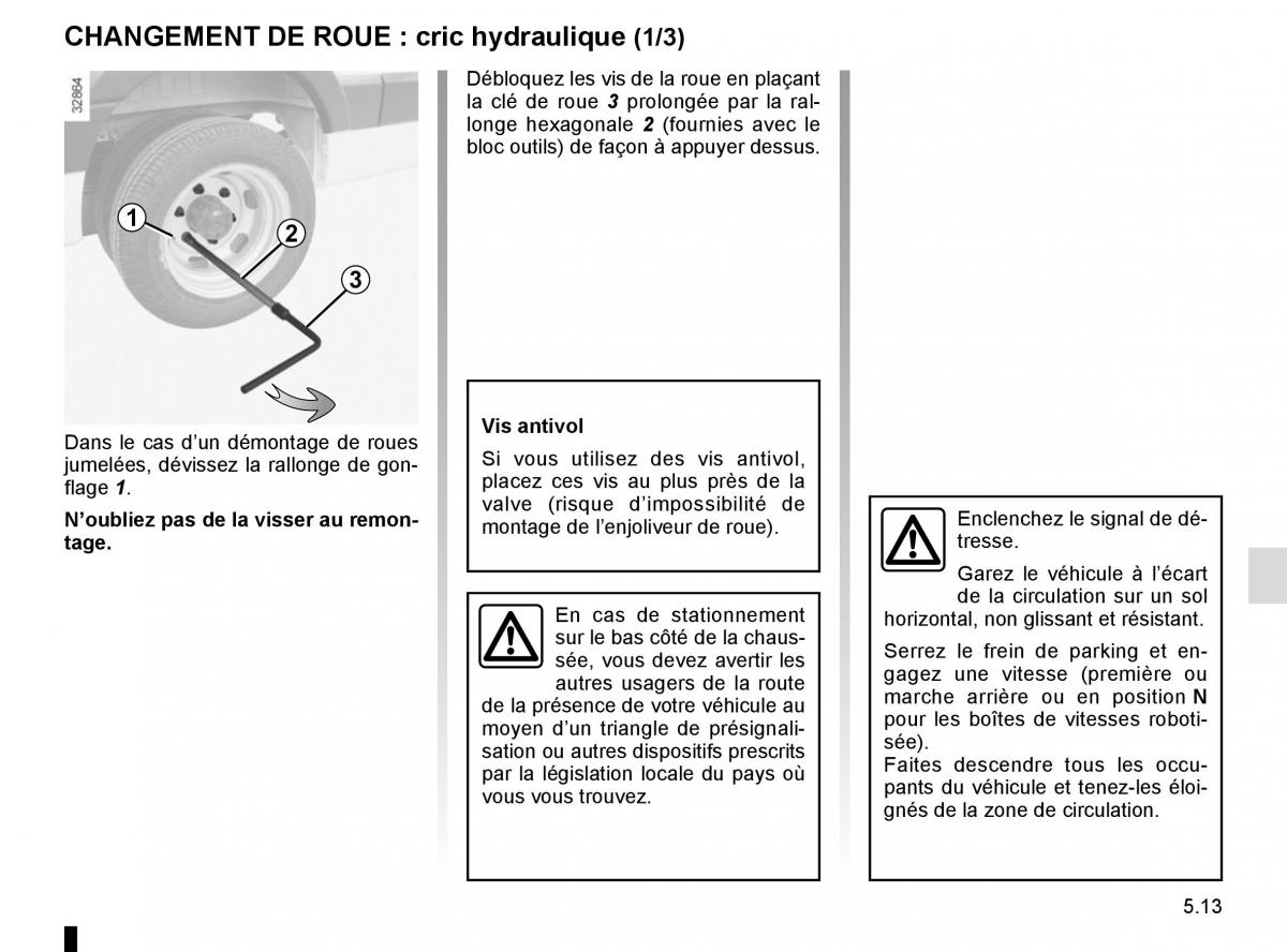 Renault Master III 3 manuel du proprietaire / page 221